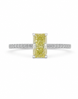 1.53 ct. Yellow Radiant Lab Diamond Ring