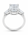 7.08 ct. White Emerald Lab Diamond Three-Stone Ring