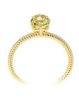 1.23 ct. Yellow Radiant Natural Diamond Solitaire Ring