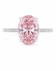 5.03 ct. Pink Oval Lab Diamond Halo Ring
