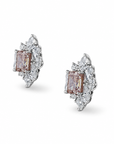 3.34 ct. Pink Elongated Cushion Lab Diamond Earrings