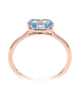 1 ct. Blue Radiant Lab Diamond Solitaire Ring