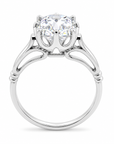 3.01 ct. White Cushion Lab Diamond Solitaire Ring