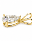 0.53 ct. White Pear Natural Diamond Solitaire Pendant