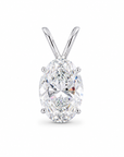 2.94 ct. White Oval Lab Diamond Solitaire Pendant