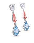 3.52 ct. Blue Lab Diamond Drop Earrings