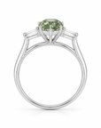 1.97 ct. Green Pear Lab Diamond Three-Stone Ring