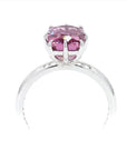 3.52 ct. Purple Cushion Natural Spinel Solitaire Ring