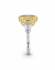 1.88 ct. Yellow Oval Lab Diamond Three-Stone Ring