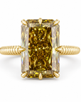 10.29 ct. Yellow Radiant Lab Diamond Solitaire Ring