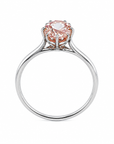 2.08 ct. Pink Oval Lab Diamond Solitaire Ring