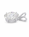 2.94 ct. White Oval Lab Diamond Solitaire Pendant