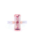 5.10 ct. Pink Emerald Lab Diamond Solitaire Ring