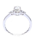1.00 ct. Brown Oval Natural Diamond Three-Stone Ring