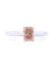 1.02 ct. Brown Radiant Natural Diamond Solitaire Ring