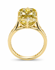 6.05 ct. Yellow Radiant Lab Diamond Solitaire Ring