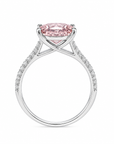 3.01 ct. Pink Oval Lab Diamond Halo Ring