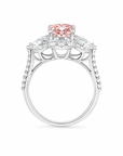 3.50 ct. Pink Cushion Lab Diamond Ring
