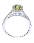 1.01 ct. Yellow Radiant Natural Diamond Halo Ring
