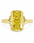 6.05 ct. Yellow Radiant Lab Diamond Solitaire Ring