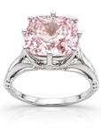 6.22 ct. Pink Cushion Lab Diamond Solitaire Ring