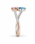 0.70 ct. Pink/Blue Lab Diamond 2-Piece Ring