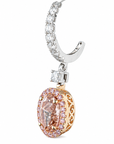 2.20 ct. Pink Elongated Oval Lab Diamond Earrings
