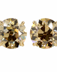 4.05 ct. Yellow Old Mine Round Lab Diamond Earrings