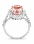 6.05 ct. Pink Oval Lab Diamond Halo Ring