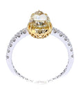 2.00 ct. Yellow Pear Natural Diamond Solitaire Ring