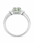 1.83 ct. Green Pear Lab Diamond Three-Stone Ring