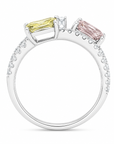 1.05 ct. Multicolored Radiant Lab Diamond Halo Ring