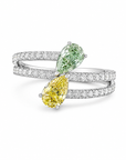 1.12 ct. Green/Yellow Lab Diamond 2-Piece Ring