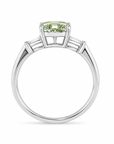 1.54 ct. Fancy Vivid Green Pear Cut Diamond Ring