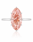 4.53 ct. Pink Oval Lab Diamond Solitaire Ring
