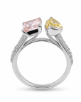 3.06 ct. Pink/Yellow Lab Diamond 2-Piece Ring