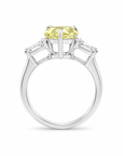 4.03 ct. Fancy Yellow Pear Cut Diamond Ring