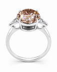 5.54 ct. Brown Oval Lab Diamond Three-Stone Ring