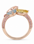 4.00 ct. Multi-Color Lab Diamond 3-Piece Ring