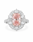 3.01 ct. Pink Lab Diamond Halo Ring