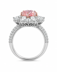 3.01 ct. Pink Lab Diamond Halo Ring
