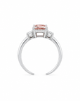 2.30 ct. Pink Radiant Lab Diamond Three-Stone Ring