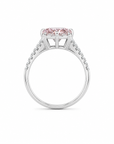 4.08 ct. Pink Oval Lab Diamond Ring