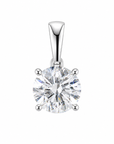 0.38 ct. White Round Natural Diamond Solitaire Pendant