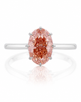 2.08 ct. Pink Oval Lab Diamond Solitaire Ring