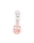 3.93 ct. Pink Pear Lab Diamond Drop Earrings