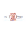 2.46 ct. Pink Rectangular Lab Diamond Ring