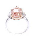 5.01 ct. Pink Pear-Cut Lab Diamond Ring